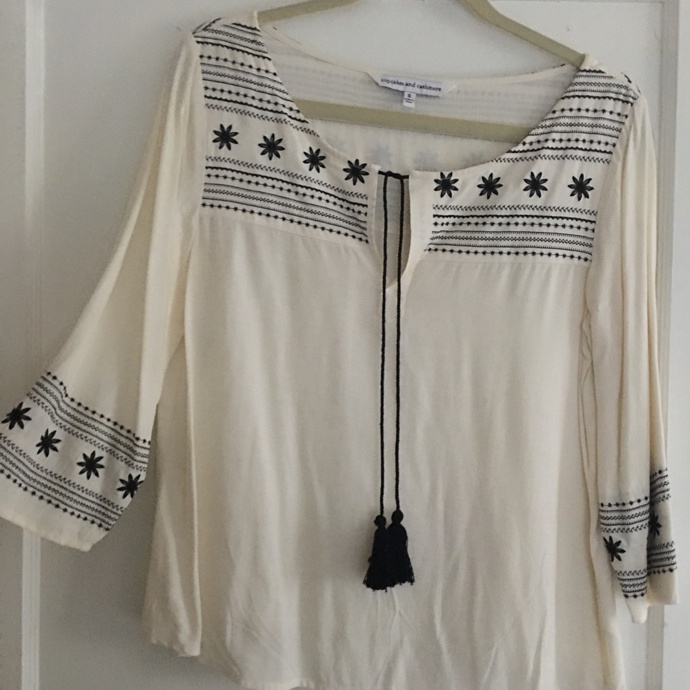 White embroidered blouse